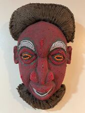 Vintage African Hand Carved and Beaded Bamileke 16” Mask From Cameroon picture