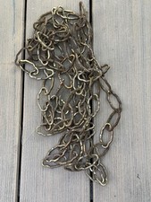 13 FT Gothic 8 gauge Brass plated heavy chain part lamp chandelier picture