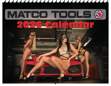 Matco Tools 2026 Pin-Up Calendar – Full Color Spiral Bound Jan 2026 to Dec 2026 picture