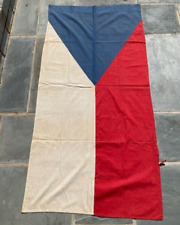 VINTAGE (60’s) CZECH REPUBLIC SEWN CLOTH FLAG, FLOWN DURING “1968 PRAGUE SPRING” picture