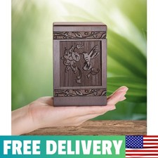 DGDCDV Small Keepsake Sharing Urn for Ashes Wooden Mini Set 1, Walnut picture