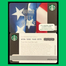 2014 STARBUCKS VETERANS HONOR*DUTY*SERVICE Gift Card New #6104 picture