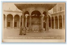 c1920's Fountain Courtyard Of The Alabaster Mosque RPPC Photo Vintage Postcard picture