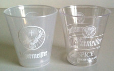 Jagermeister Spice Shot Glass 2pc Lot Set Plastic Bar Man Cave Decor NEW picture