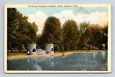 DB Postcard Detroit MI Michigan Gladwin Park Drinking Fountain picture