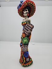 Huichol Beads CATRINA Folklorico Skull Day of the Dead Mexican Folk Art 12