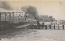 Belle Isle Bridge Fire April 27, 1915 UNP Postcard 7265a MR ALE picture