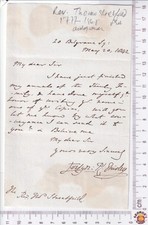 1842 Evelyn P Shirley 1p ALS to Antiquary Rev Thomas Streatfeild Belgrave Sq picture
