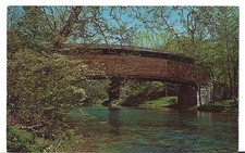 Vtg Postcard - HUMPBACK BRIDGE - COVERED BRIDGE- WHITE SULPHUR SPRINGS, WV picture