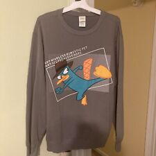 Disney Store Vintage Phineas & Ferb Perry The Platypus sweatshirt Adult L picture