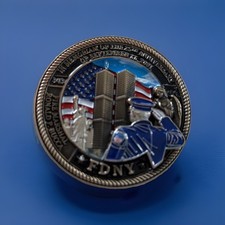FDNY 9/11 New Memorial 25th Anniversary Challenge Coin 3D Both Sides picture