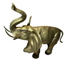 1960s Vintage Huge Extra Large Brass Elephant Statue picture