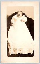 RPPC Postcard~ Baby Evelyn In A Long Gown 2.5 Months~ Osgood Photo Galesburg, IL picture