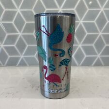 tervis 20oz Stainless Flamingo Pineapple Tropical Coffee Travel Tumbler picture