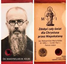 St. Maximilian Maria Kolbe Relic Card of Saint - Genuine and Rare picture