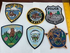 Police collectors patch set Alaska 6 pieces full size picture
