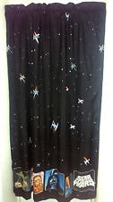 Vintage Black, 4 PANELS Star Wars Curtains Yoda Chewbacca Darth Vader R2D2 43x65 picture