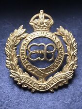 Edward VIII Original Royal Engineers Officers Gilt British Army Cap Badge picture