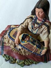 Sacajawea 1993 Noble American Indian Woman W/ Baby 6x6 Hamilton Collection Noble picture