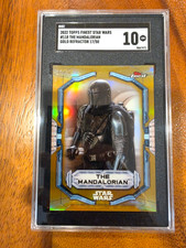 2022 Topps Star Wars Finest The Mandalorian #118 Gold Refractor /50 SGC 10 picture