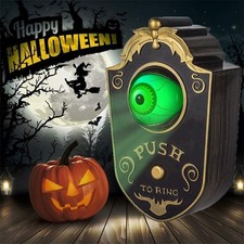 Halloween Decorations, Halloween Doorbell, Animated Eyeball with Spooky-Sounds picture