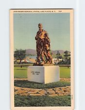 Postcard John Brown Memorial Statue Lake Placid New York USA picture