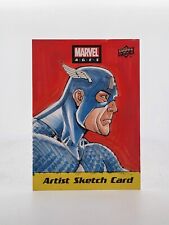 2020 UD MARVEL AGES SKETCH CARD CAPTAIN AMERICA 1/1 picture