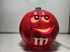 Vintage 1999 M&M's Candy Light Up Pumpkin Jack-O-Lantern Halloween Foam Mold picture