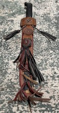Vintage Montero Honduras Machete w/ Leather Sheath & Decorative Tassels picture