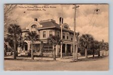 Fernandina FL-Florida, Villa Las Palmas, Home of Mayor Borden Vintage Postcard picture