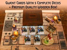 Gwent Card Game, 494 Cards, 5 Decks, All DLC’s,PREMIUM Wooden Box & Playmat picture