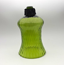 Vtg HOMCO Green Glass Stretched Diamond Design Votive Pegged with Gromet picture