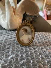 Vintage Miniature Brass Coquette Picture Frame picture