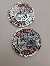 Set of 2 -- 331ST Wolfpack Squadron Challenge Coin 1.5