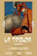 La Tribuna Illustrata Italian Vintage Poster - Art Print 16x24” 🗞️ picture
