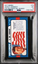 1977 BIMBO JOHN F. KENNEDY JFK LOS RECORDS DEL MUNDO #13 PSA 5, POP 2, 2 HIGHER picture