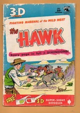 THE HAWK 3 - D     # 1     1.8   GOOD-  MATT BAKER COVER picture