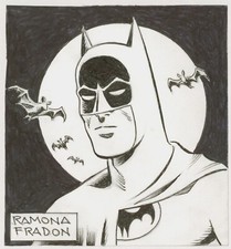 Ramona Fradon Signed JLA DC Comics Original Art Sketch ~ Batman / Super Friends picture