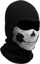 Nuoxinus Black Balaclava Ghosts Skull Full Face Mask for One Size, picture