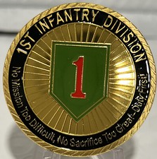 * RARE US ARMY FIRST INFANTRY DIVISION DUTY FIRST US ARMY NEW-CHALLENGE COIN picture