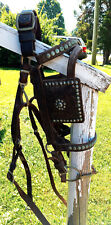 Vintage Antique Studded Horse, Mule Bridle with Lead picture