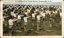 Greenville SC Setting-up Exercise Camp Sevier APA c1910s Vintage Postcard picture