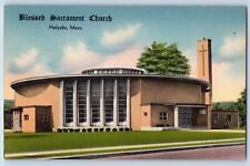 c1940's Blessed Sacrament Church Building Holyoke Massachusetts Vintage Postcard picture