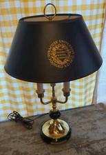 Vintage Syracuse University Brass & Marble Desk Lamp William H.T. Smith Class 65 picture