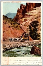 1905 Stagecoach Gardiner River Yellowstone ANTIQUE Postcard 5411 picture