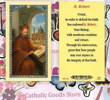 Saint St. Saint Robert with Prayer - Laminated Holy Card picture