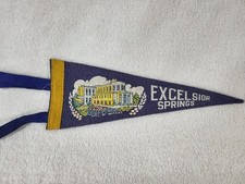 Vintage Excelsior Springs MO Felt Pennant 1940s Hall of Waters Souvenir picture