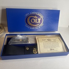 Vintage Colt CT1-LTD Bowie Knife 1993 Limited Edition #2388/7500 NIB Box USA COA picture