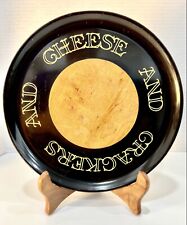 MCM Black Courac Of Montery  Cheese Tray w/ Cutting Board~VTG Barware Ca USA picture