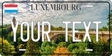 Luxembourg City License Plate Personalized Car Auto Bike Motorcycle Custom picture